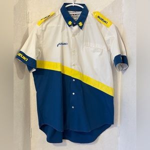 Moto Wear Suzuki Racing Shirt Short Sleeve Men's XL